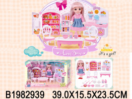 КУКЛА ГИБКАЯ ШАРНИРН. НА КУХНЕ С НАБОРОМ МЕБЕЛИ,КОР. 39*15,5*23,5СМ купить оптом и в розницу КУКЛА ГИБКАЯ ШАРНИРН. НА КУХНЕ С НАБОРОМ МЕБЕЛИ,КОР. 39*15,5*23,5СМ купить оптом и в розницу на базе игрушек